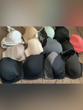 Everyday T-Shirt Bra Set - Black, Gray, Cream & Coral Options